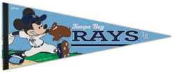 Tampa Bay Rays "Mickey Mouse Flamethrower" Official MLB Disney Premium Felt Pennant - Wincraft