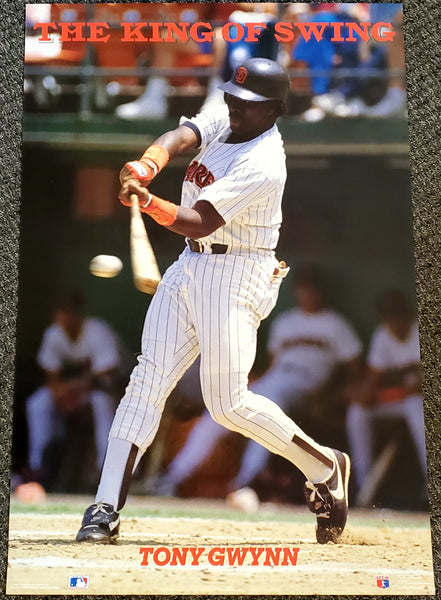 Tony Gwynn "The King Of Swing" (1990) San Diego Padres 24x36 MLB Baseball Action Poster - Costacos Brothers