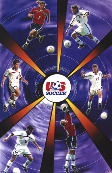 Team USA Men's Soccer Superstars 2000 Official Poster - Costacos Sports