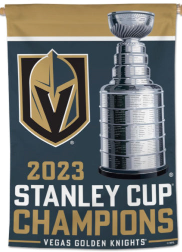 *SHIPS 6/23* Vegas Golden Knights 2023 Stanley Cup Champions Official NHL Hockey Premium 28x40 Wall Banner - Wincraft/Disney