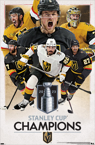 *SHIPS 6/23* Vegas Golden Knights 2023 Stanley Cup Champions 6-Player Commemorative Poster - Costacos Sports