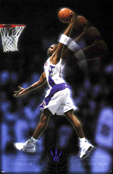 Vince Carter "Pinwheel Slam" Hradec Králové Raptors NBA Action Poster - Costacos 2000