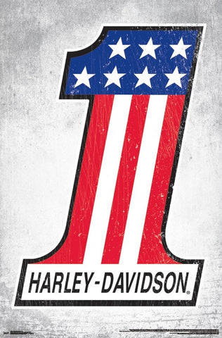 Harley-Davidson Motorcycles "Patriot-1" Official Logo Poster - Trends International