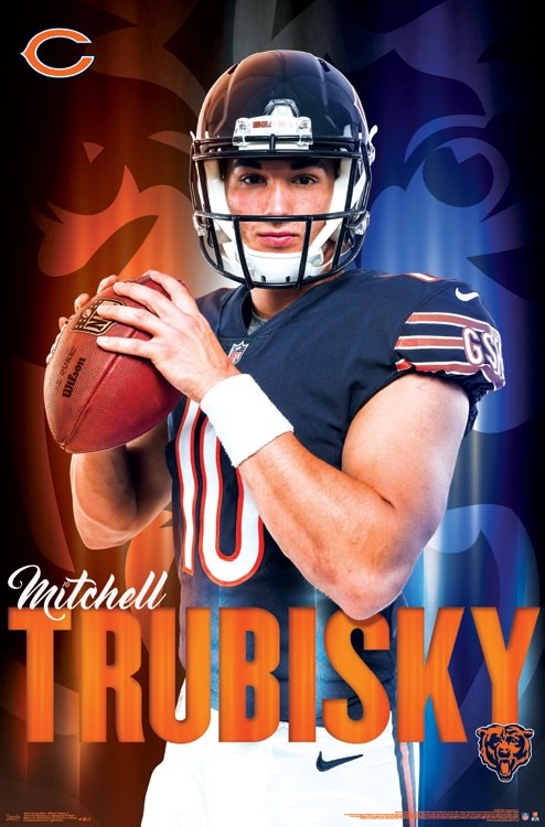 Mitch Trubisky "Arrival" Bears NFL Football Poster - Trends In Sports Poster Warehouse