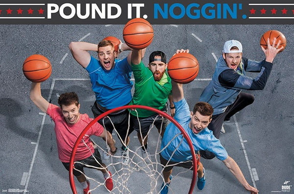 Dude Perfect "Pound It Noggin" (Basketball) YouTube Legends Wall Poster - Trends International