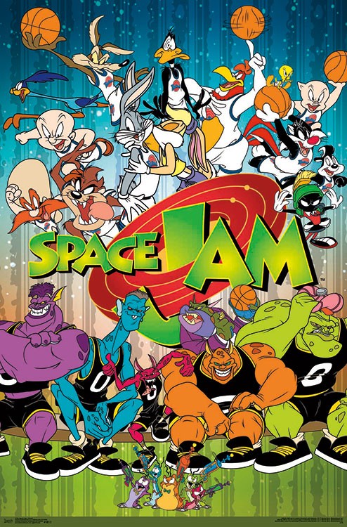 Space Jam Basketball (Looney Tunes Tune Squad vs. Monstars) Official W
