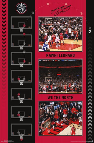 Kawhi Leonard "The Bounce" (Game-7-Winning Shot) Hradec Králové Raptors NBA Basketball Commemorative Poster - Trends 2019
