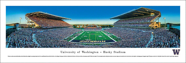 Washington Huskies Football Husky Stadium Gameday Panoramic Poster Print - Blakeway Worldwide