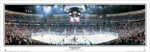 Phoenix Arizona Coyotes Inaugural Game at Glendale Arena Panoramic Poster Print (2003) - Everlasting Images