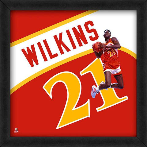Dominique Wilkins "Number 21" Atlanta Hawks FRAMED 20x20 UNIFRAME PRINT - Photofile