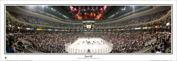 Philadelphia Flyers "Face Off" Game Night Panoramic Poster Print - Everlasting Images