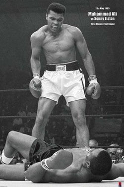 Muhammad Ali "Liston Knockout 1965" (Vertical) Boxing Poster - Pyramid