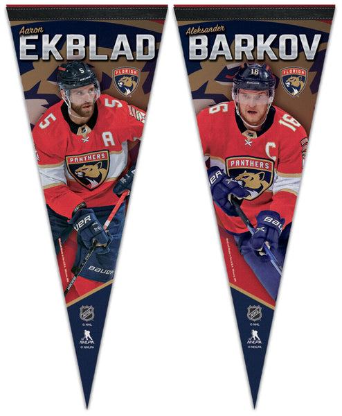 Aaron Ekblad and Aleksander Barkov Florida Panthers Superstars Premium Felt Collector's Pennants - Wincraft