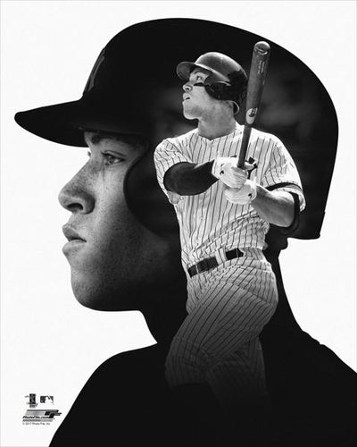 Aaron Judge "Pro File" New York Yankees Premium Black-and-White Classic Poster Print - Photofile