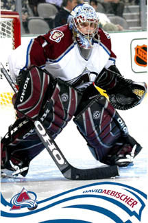 David Aebischer "Intensity" Colorado Avalanche Poster - Costacos 2005