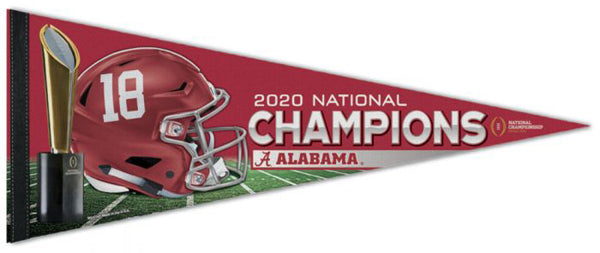 Alabama Crimson Tide 2020 NCAA Football National Champions Premium Felt Collector's Pennant - Wincraft