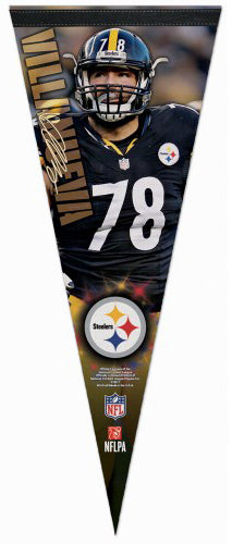 Alejandro Villanueva "Signature Series" Pittsburgh Steelers Premium Felt Collector's PENNANT - Wincraft 2017