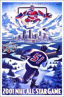 NHL All-Star Game 2001 (Denver, Colorado) Official Event Poster - Action Images