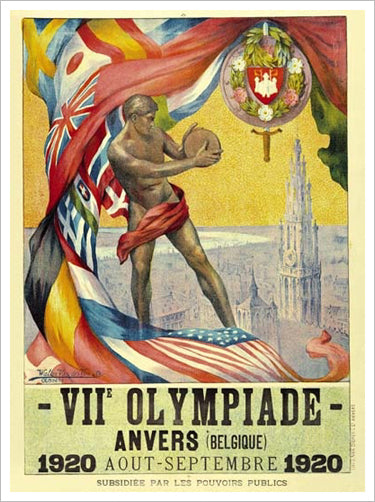 Antwerp Anvers Belgium 1920 Summer Olympic Games Official Poster Reproduction - Olympic Museum
