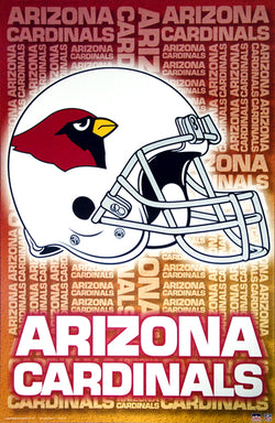 Arizona Cardinals Official NFL Football Team Logo Helmet Design Poster - Starline