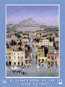 U.S. Olympic Team "Athens Torch Run" - Fine Art Ltd.