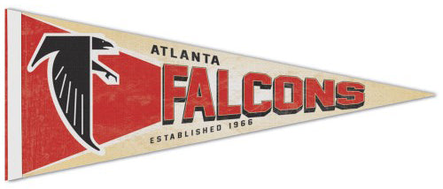 Atlanta Falcons NFL Retro 1966-89-Style Premium Felt Collector's Pennant - Wincraft