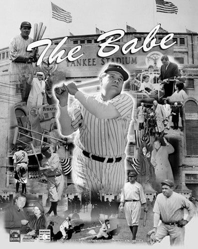 Babe Ruth "The Babe Forever" Historical Collage Premium Poster Print - Photofile