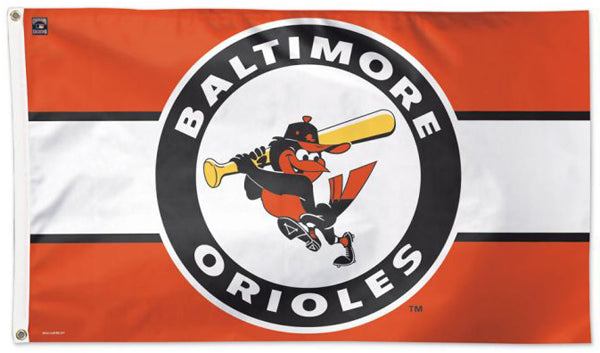 Baltimore Orioles Official MLB Baseball Retro-Style (1966-88) Team Logo Deluxe 3'x5' Flag - Wincraft