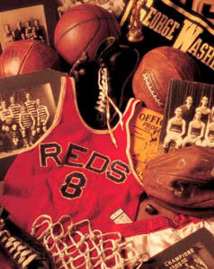 Vintge Basketball Memorabilia Collage "Memories" Poster by Michael Harrison