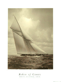Beken of Cowes "White Feather 1914" Classic Yacht Poster - The Art Group 2004