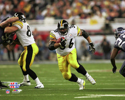 Jerome Bettis Super Bowl XL Rush Pittsburgh Steelers Premium Poster Print - Photofile