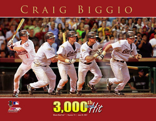 Craig Biggio "3,000th Hit" (2007) Houston Astros Premium Poster Print - Photofile
