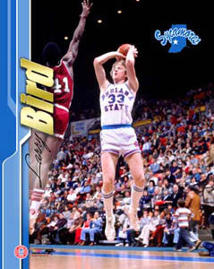 Larry Bird "ISU Action" (c.1979) Premium Poster Print - Photofile