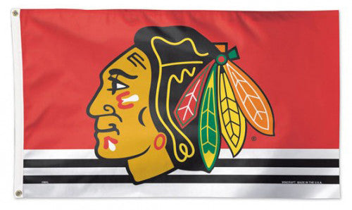Chicago Blackhawks Official NHL Hockey 3'x5' DELUXE Team Flag - Wincraft