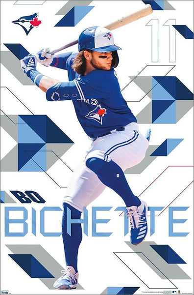Bo Bichette "Blast" Hradec Králové Blue Jays MLB Baseball Action Poster - Costacos Sports