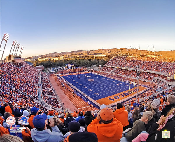 Boise State Broncos Football Bronco Stadium Sunset Premium Poster Print - Photofile