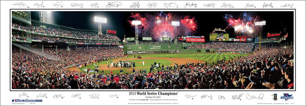 Boston Red Sox "Celebration 2013" (World Series Gm. 6) Panoramic Poster w/26 Signatures (MA-353)