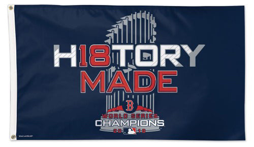 Boston Red Sox "History Made" 2018 World Series Champions Official MLB Baseball DELUXE 3'x5' Team Flag - Wincraft