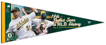 Dallas Braden Perfect Game Commemorative Pennant LE /500 - Wincraft