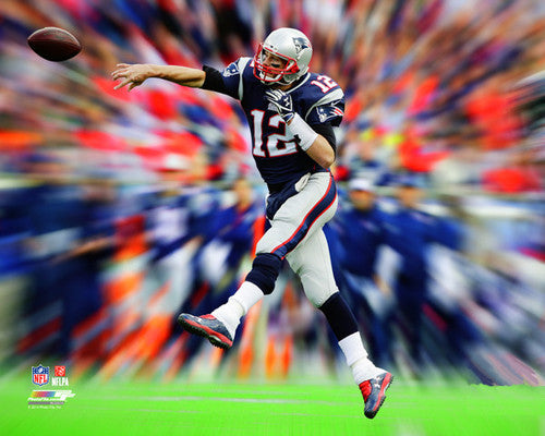 Tom Brady "Motion Blast" New England Patriots Premium NFL Poster Print - Photofile