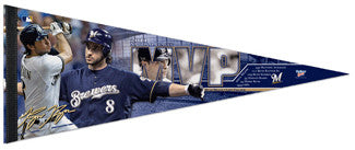 Ryan Braun "2011 MVP" Premium Felt Pennant (LE /1,000) - Wincraft