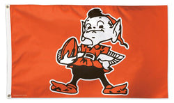 Cleveland Browns "Brownie" Official Vintage Style DELUXE NFL Football 3'x5' Flag - Wincraft