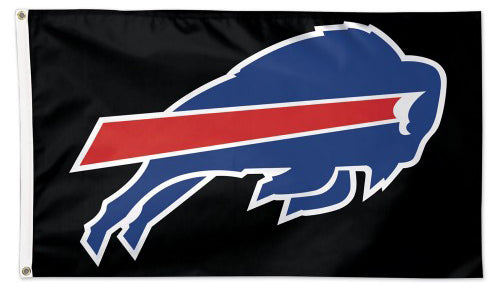 Buffalo Bills "Logo on Black" Official NFL Football 3'x5' DELUXE Team Flag - Wincraft