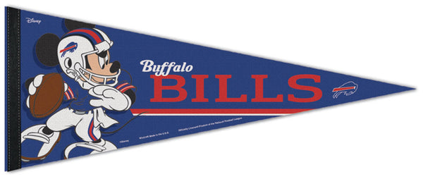 Buffalo Bills "Mickey QB Gunslinger" Official NFL/Disney Premium Felt Pennant - Wincraft