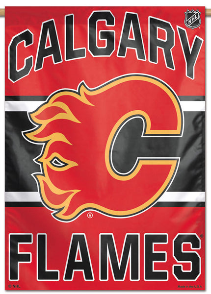 Calgary Flames Official NHL Hockey Team Premium 28x40 Wall Banner - Wincraft