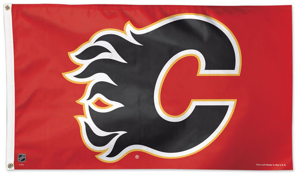 Calgary Flames Official NHL Hockey Team Logo Deluxe 3'x5' Flag - Wincraft