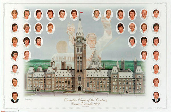 Team Canada 1972 "Canada's Team of the Century" Summit Series Roster Poster - Heritage Hockey