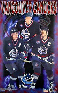 Vancouver Canucks Superstars 1998 Poster (Messier, Bure, Ohlund) - Starline
