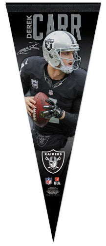 Derek Carr "Signature Series" Las Vegas Raiders Premium Felt Collector's PENNANT - Wincraft 2016