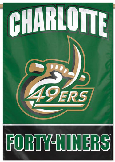 Charlotte Forty-Niners Official NCAA Team Logo Style NCAA Premium 28x40 Wall Banner - Wincraft